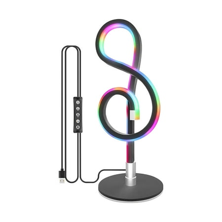 

Creative Led Note Modeling Light Color Desktop Dazzling Table Lamp Rgb Pickup Light Atmosphere Light Remote Control Night Light
