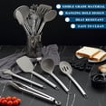 thumbnail image 4 of Juego de utensilios de cocina 38 piezas silicona antiadherente espátulas soporte resistente acero inoxidable apto para lavaplatos, 4 of 8
