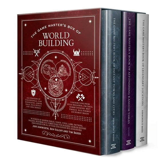 The Game Master's Box of Worldbuilding: Hundreds of Random Tables, Towns, Cities, Lairs, Factions, Villains, Myster, (Paperback)