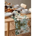 thumbnail image 6 of Lily Floral Table Runner Cotton Linen 108 Inch Holiday Dresser Scarves, Botanical Garden Watercolor Wildflowers Tablerunner for Kitchen Coffee Dining Bedroom Dinner Scarf Décor 13''x108'', 6 of 9