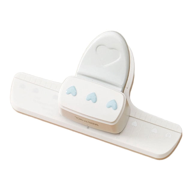 Máquina perforadora de bordes creativa y repujada portátil para bricolaje. Perforadora de papel con relieve. Blanco
