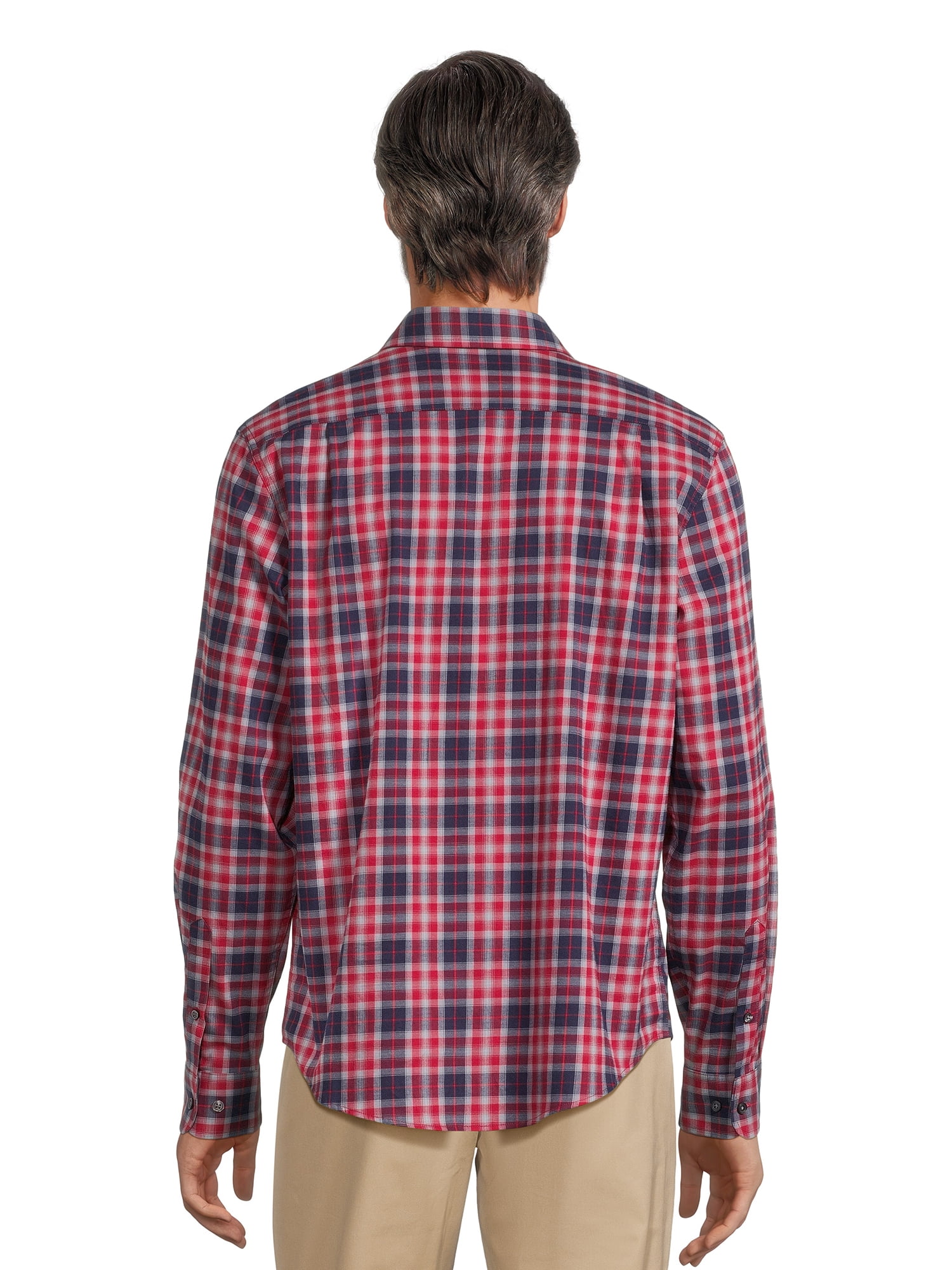 George Men's Long Sleeve Poplin Button-Up Shirt