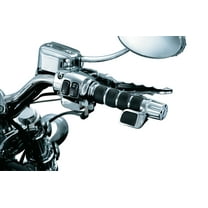 Kuryakyn 6343 Premium ISO Handlebar Grips with Contoured Throttle Boss for Electronic Throttle Control: 2008-19 Harley-Davidson Motorcycles, Chrome, 1 Pair