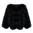 thumbnail image 5 of Abrigo de chaqueta cálida de felpa sintética de color sólido de moda informal para mujer Fridja po1579, 5 of 5