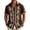 Coffee, variant on Men's Cuban Guayabera Short Sleeve Shirt Button Down Summer Shirts Plus Size Vintage Printed Loose Fit for Men Regular Fit Vintage Shirt Saffron 3XL