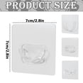 thumbnail image 3 of 2 Pcs No Drill Tension Rod Brackets, Self Adhesive Curtain Rod Holders, Limit Buckle Rod Limit Transparent Wall Support Hooks, Waterproof Plastic Retainer Clips for Shower Poles, Closet Rods, 3 of 3