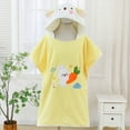 thumbnail image 2 of Virmaxy Axolotl Short Sleeve Wearable Bath Towel Poncho with Hood Super Soft Bath Robe Fun Wearable for After Bath Play,for 3.3'-4.6' Orange, 2 of 5