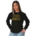thumbnail image 4 of Steel Born Pittsburgh Pennsylvania Long Sleeve TShirt Men Women Brisco Brands S, 4 of 5