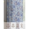 thumbnail image 3 of Coastal Seashells Sheer Curtains for Living Room Bedroom Summer Nautical Coral Vintage Rustic Sheer Curtains 108 Inch Long 2 Panels Set Light Filtering Curtain Window Treatments Drapes, 3 of 6