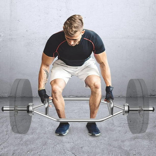 Hex Bar , Trap Bar 56" Chrome Finish Hex Weight Lifting Bar Deadlift