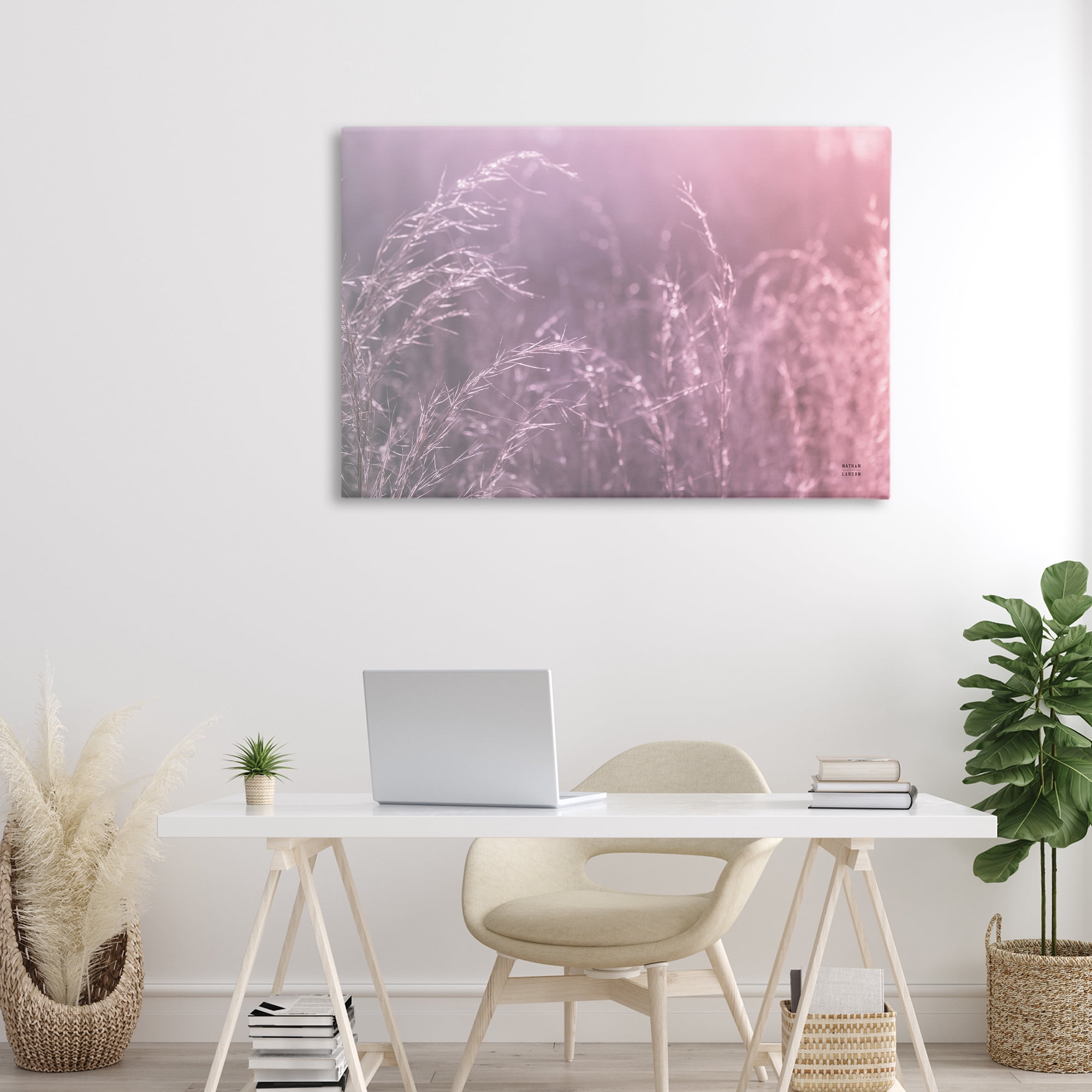Stupell Industries Pink Meadow at Dawn Canvas Wall Art, design by Nathan Larson