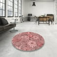 thumbnail image 3 of Ahgly Company Indoor Rectangle Patterned Pastel Pink Area Rugs, 2' x 3', 3 of 6