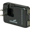 Cooper BP450-SP Dual Plug-In USB Charger, Black
