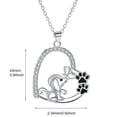 thumbnail image 2 of Rynsito Dog Necklace for Women, Sterling Silver Dog Love Heart Paw Puppy Necklace, Valentine Jewelry Gifts, 2 of 6