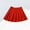 Red, variant on Girls Cotton Pleated Skirt - Elastic Waist Embroidered Strawberry Design, Black, 3-11 Years Breathable Casual School Daily Wear,Size 3 T
