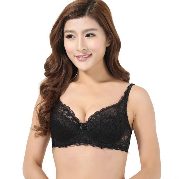 Bras for Women Clearance,AIEOTT Plus Size Push Up Bra,Women Push Up Deep V  Underwire Padded Lace Brassiere Bra 38B/85B,Extra-Elastic Womens Bras