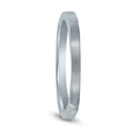 thumbnail image 2 of SZUL Women's Thin 1.5MM Four Sided Wedding Band with Matte Finish in 14K White Gold, 2 of 4