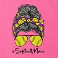 thumbnail image 2 of Messy Bun Softball Mom Life Game Day Vibes Sports Lover | Mother's Day Sports Tri-Blend Racerback Sleeveless Top, Vintage Pink, L, 2 of 5