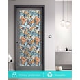 thumbnail image 5 of Window Privacy Film Orange Blue Coastal Stained Glass Window Film Decorative Sun Block Window Cover Summer Ocean Shell Conch Retro Window Clings Static Adhesive Sticker for Bathroom 19.6"x39.3", 5 of 7
