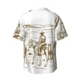 thumbnail image 6 of Daiia Western Desert Cowboys Men's Linen Shirts Short Sleeve Casual Shirts Button Down Shirt for Men Beach Summer Wedding Shirt-4X-Large, 6 of 6