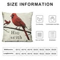 thumbnail image 5 of Cardinalis Appear When are Near Throw Pillow Covers, Northern Cardinal Daily Life in Memory Commemorate Cushion Case for Sofa Couch, 5 of 5