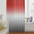 thumbnail image 6 of Red Gray Ombre Sheer Curtains 45 Inches Long, Modern Gradient Abstract Art Light Filering Curtains, Breathable Simi Curtain Privacy Drapes for Kitchen Bathroom Lightweight Small Window Treatment, 6 of 9