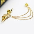 thumbnail image 3 of 2 Uds Diamante Cristal Ala Cadena Borla Broche Solapa Pin Accesorios para Hombres, 3 of 9