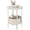 Beige, variant on Vagusicc Round Side Table End Table with Storage Basket, Small Side Table Round Nightstand for Small Spaces, Tall Oval End Table with Steel Frame, Coffee Bedside Table for Living Room, Begie