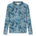 thumbnail image 4 of Mens Turndown Half Zipper Colorful Digital Print Long Sleeve Blouse, 4 of 6