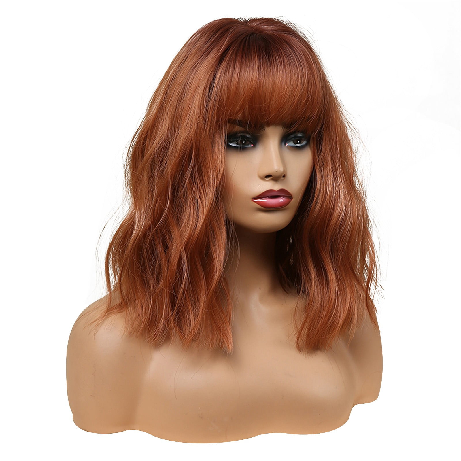 12 Inch Tan High Temperature Silk Synthetic Fiber Wig Stylish Everyday Party Hairpiece