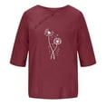 thumbnail image 4 of Kayannuo Blouses for Women Tee Shirts for Women Women's Fashion Printed T-shirt Short Sleeves Blouse Round Neck Casual Tops, 4 of 4