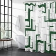 thumbnail image 2 of Shower Curtains for Bathroom Decor Chirstmas Gift - Hunter Green Shower Curtain, Waffle Shower Curtain Set with Hooks Waterproof Heavy Duty for Hotel SPA Bath Tubs with Modern Geometric Pattern, 72x72, 2 of 6