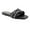 BLACK, variant on GJPBGK Women’s Square Toe Flat Slide Sandals Rhinestone & Tassel Decor Slip-On Indoor Shower Slides for Casual Wear