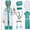 A03855-Green, variant on Marendyee Doctor Costume for Girls and Boys Kids Scrubs Nurse outfit With Set including a stethoscope Dress Up Cosplay Halloween Toddler 6T 5-6Years