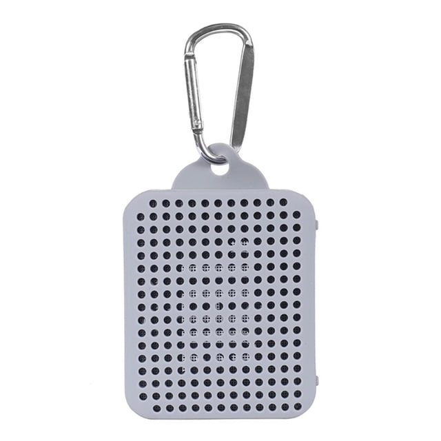 Cateissary Reemplazo para altavoces GO2 funda de silicona portátil cubierta de gancho colgante Cables de audio/vídeo gris