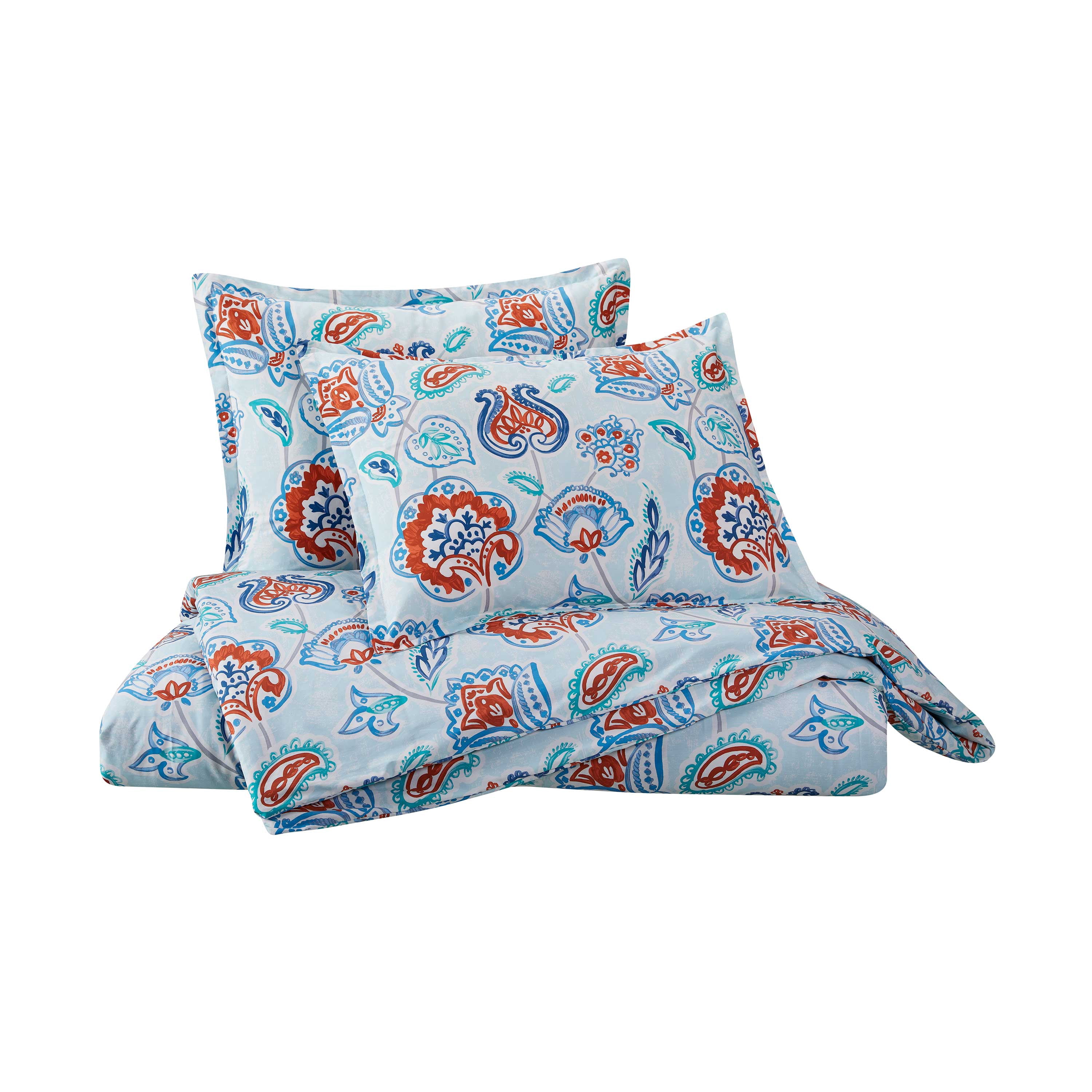 Martex Color Solutions Dancing Jacobean Cotton Comforter Set, Multi, King