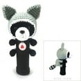 thumbnail image 1 of StitchHead Hand Stitched Yarn Animal Driver/Wood Head Cover - Raccoon, 1 of 2
