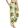 thumbnail image 2 of Uemuo Avocado Doing Sport Pattern Women's Wide Leg Palazzo Lounge Pants with Pockets Light Weight Loose Comfy Casual Pajama Pants-Medium, 2 of 9