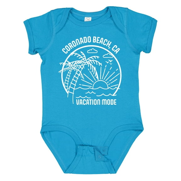 Inktastic Summer Vacation Mode Coronado Beach California Boys or Girls Baby Bodysuit