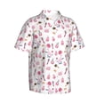 thumbnail image 2 of Fotbe Cute Poodle Dog Hawaiian Shirt for Men Unisex Summer Beach Casual Short Sleeve Cotton Linen Button Down Shirts-3X-Large, 2 of 9