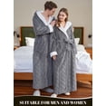 thumbnail image 2 of Robes for Women, PUTUO Hooded Womens Robes, Plush Soft Fluffy Long Robe, Comfy Spa Nightgown Housecoat with Side Pocket, Winter Warm Sleepwear Gift for Women, 2 of 6
