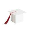 thumbnail image 4 of maskred 50pcs Hat Cap Graduation Candy Box Gift Cookie Party Wedding Children's white, 4 of 6