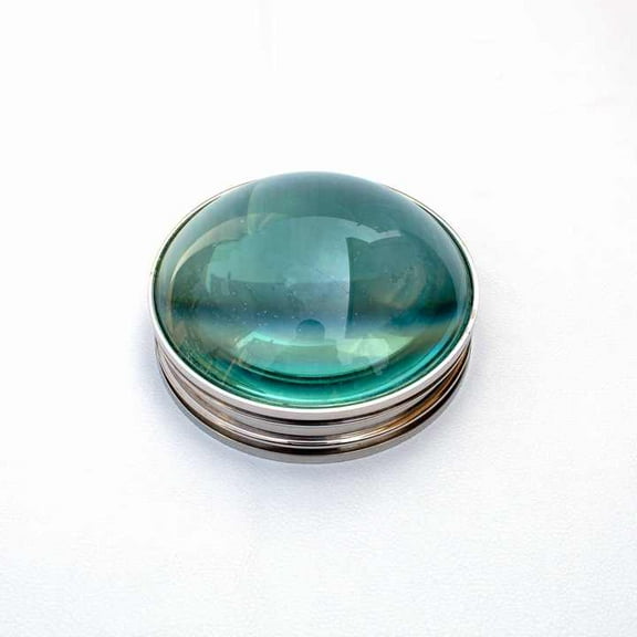 Maritime Treasures Nickel-Plated Brass Table Desk Magnifying Glass Ball-Shaped Stainless Steel Magnifier for Newspaper Reading Office Home Use