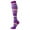 Purple, variant on Xfvqtps Mens and Womens Knee High Socks Colorful Stripe Long Tube Personality Comfortable Breathable Soft Sports Cotton Socks Black