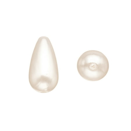 - Acrylic Beads, Pearl White, Teardrop, 22x12mm Sold per pkg of 62pcs/100G