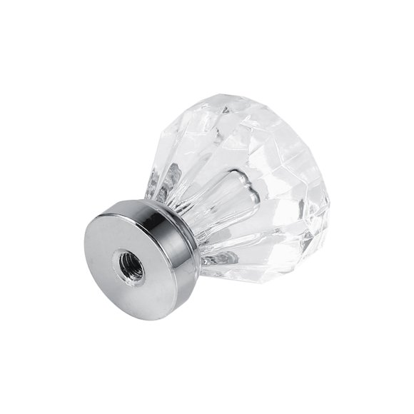 HURRISE 16PCS 25mm Shape Acrylic Knobs Furniture Drawer Cabinet Cupboard Wardrobe Pull Handle, Cabinet Handle, Cabinet Pull
