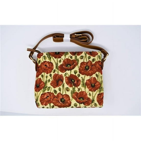 Tapestry Cross-Body Small Purse - Poppy