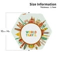 thumbnail image 2 of Naloa World Travel3 Leather Coasters for Drinks, Durable Drink Coasters 4 Set for Tabletop Protection, Luxurious Home Décor and Housewarming Gift ( {designName})Hexagon, 2 of 6