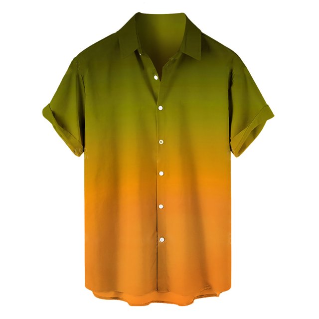 XDZJLR Mens Shirts Casual Short Sleeve Button Down Beach Tropical Summer Tops