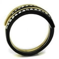 thumbnail image 2 of Womens Gold Black Ring Anillo Para Mujer Stainless Steel Ring with Top Grade Crystal in Clear Rosaline, 2 of 4